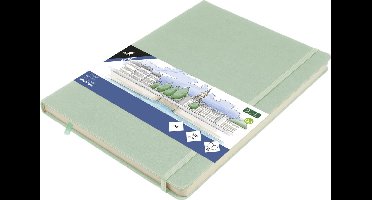 Kangaro schetsboek - A4 - mint - PU hardcover - met elastiek en lint - K-861244