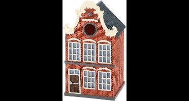 Esschert design vogelnestje/nestkastje - rood - grachtenpand - klokgevel