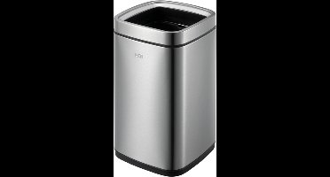 EKO - Laguna afvalbak Open Top 12 liter - Stainless steel Plastic - mat RVS - Prullenbak