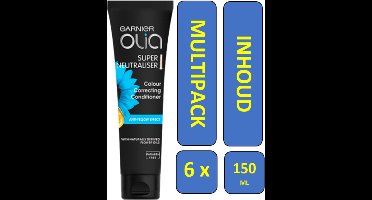 Garnier Olia Super Neutraliser Haar Masker | 6x150ml Voordeelverpakking | Neutraliseert Gele & Oranje Tinten | Voor Gekleurd Blond & Bruin Haar | Parabeenvrij