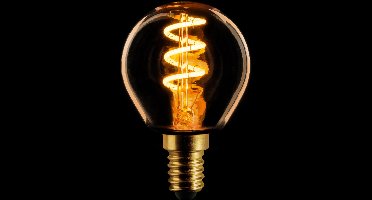 ETH Led spiraal filament kogel E14 4W dimbaar goud 2200k