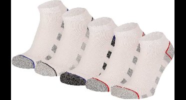 Apollo - Sneakersokken Jongens - Wit - 5-Pak - Maat 31/34 - Kindersokken jongens - Sokken jongens