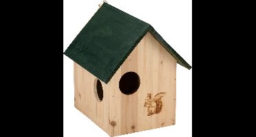 Lifetime Garden Eekhoorn Voederhuisje - Tuinaccessoires - Nestkast met 3 Openingen - Incl. Ophanghaak - 25x26x28 cm