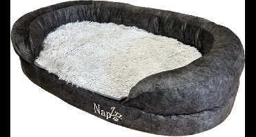 NapZZZ Hondensofa Ovaal 120*80*25 Eco Antraciet