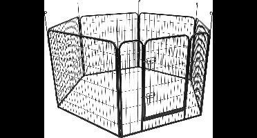 FLAMINGO-Hondenkennel-Zecta-162x140x80-cm-zwart