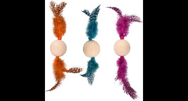 Flamingo Kirk - Speelgoed Katten - Ps Kirk Bal Hout Assortiment - 1st