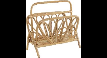 Lectuurbak Bali - voor tijdschriften/kranten/boek - naturel - rotan - 44 x 27 x 41 cm - naast bank/stoel - verhoogd