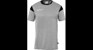 Uhlsport Squad 27 Shirt Korte Mouw Heren - Donkergrijs Gemeleerd / Zwart | Maat: L