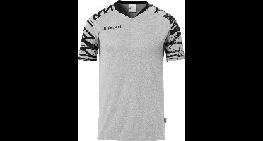 Uhlsport Goal 25 Shirt Korte Mouw Heren - Donkergrijs Gemeleerd / Zwart | Maat: M