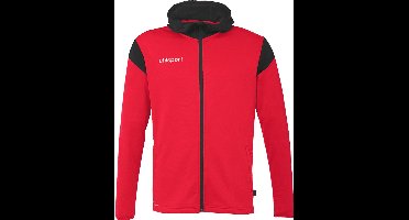 Uhlsport Squad 27 Jas Met Kap Heren - Rood / Zwart | Maat: L