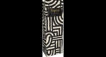 Tasje12x36x10 mit Geldbrief Kraftpapier Labyrinth zwart