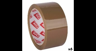 Plakband Apli 48 mm x 66 m Bruin (6 Stuks)