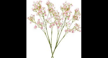 Emerald Kunstbloem Gipskruid - 3x - 68 cm - lichtroze - losse tak - kunst zijdebloem - Gypsophila