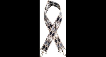 Tashengsel -Schouderband - Tassen riem - Bagstrap- Taupe - Bruin - Festival - Verstelbaar - Goud - 130 cm