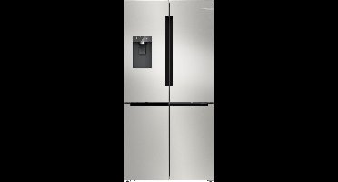 Bosch KFD96APEA - Serie 6 - Amerikaanse koelkast - French door - No Frost - nooit meer ontdooien - IJs- en waterdispenser met vaste wateraansluiting - VitaFresh XXL 0°C: houd etenswaren langer vers met extra ruime vershoudlades - RVS