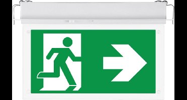 Noodverlichting led - Vluchtweg verlichting - Dubbelzijdig zichtbaar - Inbouw bevestiging - incl. pictogrammen