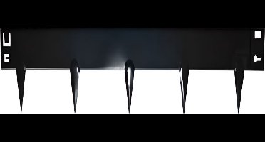 Meuwissen Agro borderrand - 24 x 106 cm - Zwart gepoedercoat - Staal - Koppelbaar