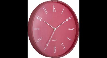 Karlsson Wandklok Regal Numbers - Rood - Ø30cm - Wandklok Scandinavisch