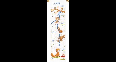 borduurpakket 75.864 vrolijke bosvriendjes, groeimeter/meetlat