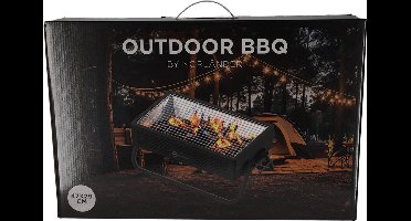 Norlander Outdoor BBQ met grill - 56 x 20 x 20 cm - Zwart