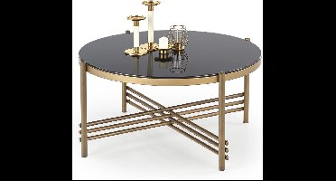 Ronde salontafel Ismena 80 cm breed in zwart