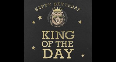 Depesche - Pop up muziekkaart met licht en de tekst "Happy Birthday King of the day" - mot. 032