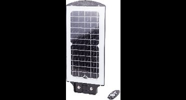 LED LAMP - LANTAARN - SOLAR + LIGHT SENSOR - IP65 - ZWART - 96 LEDS - AFSTANDSBEDIENIG - DIMBAAR