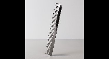 Metalen kappers kam 18 cm golvende tanden gepolijst roestvast staal ontwerp Maarten Baptist