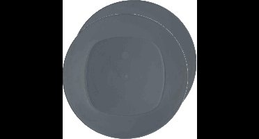 Excellent Houseware Ontbijt/dinerbordjes - 12x stuks - grijs - 20 cm