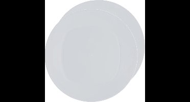 Excellent Houseware Ontbijt/dinerbordjes - 12x stuks - wit - 20 cm