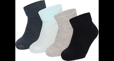 Apollo - Baby Sokken Katoen - Multi Blauw - 0/6M - Baby sokjes - Baby sokken