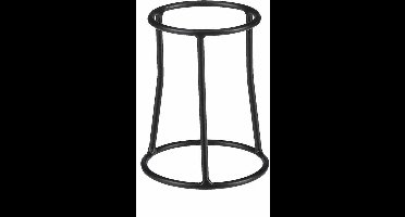 Mica Decorations - bloempot plantenstandaard - verhoger - zwart - H17 x D13 cm - metaal