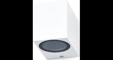 LED Tuinverlichting - Buitenlamp - GU10 Fitting - Vierkant - Mat Wit - Aluminium