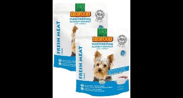 2x630gr Biofood vleesvoeding lam hondenvoer