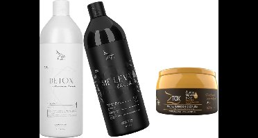 Zap Me Leva Braziliaans keratine behandeling 2x1L + Ztox mascara Regeneração olie Macadamia & Chia 400g