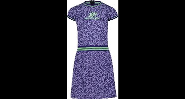 4PRESIDENT Meisjes jurk - Deep Wisteria AOP - Maat 104 - Meisjes jurken