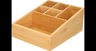 Gerimport - Make-up sorteer organizer 6-vaks bakje 17 x 21 x 9 cm bamboe