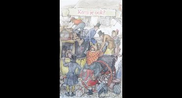 6 dubbele Uitnodigingskaarten met 6 enveloppen Anton Pieck- Postkoets - verjaardagsfeest