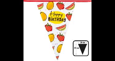 Boland - PE vlaggenlijn Fruit 'Happy Birthday' - Tropisch - Tropisch