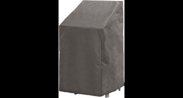 Perel Buitenhoes voor stapelstoelen, voor 4-6 gestapelde stoelen, grijs, 66 cm x 66 cm x 128 cm