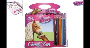 Kleurboek/Schetsboek Paarden - Inclusief Paarden Stickers, Paarden Sjablonen en Potloden