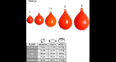 Majoni Ankerboei – Markeringsboei - Oranje - 21cm (maat 2)