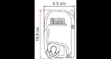 Fiamma F45s 350 Diepzwarte Luifel voor Camper / Caravan / Van / Camping Bus
