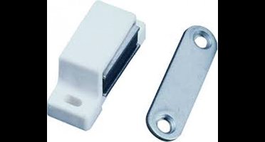 Magneetsnapper Kunststof Wit 46x15 4kg 2st.