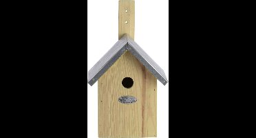 Houten vogelhuisje/nestkastje pimpelmees - Tuindecoratie vogelnest nestkast vogelhuisjes