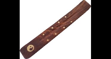 Wierookhouder houten plankje Yin Yang - Wierookbrander - wierookhouder - wierookhouder plankje - Perfect voor ontspanning en meditatie - Wierookhouder voor Betoverende Geuren - Perfect voor meditatie, yoga of gewoon relaxen Bestel nu!