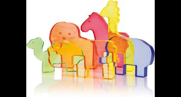 Eduplay acryl wilde dieren speelgoed set van 6 - educatief speelgoed.