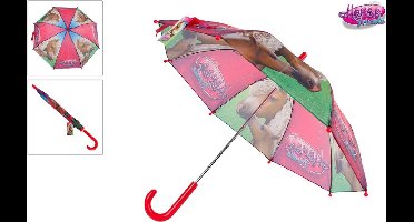 Paraplu Kinderen Paarden 70x60 CM - Roze Paraplu Meisje - Paraplu Kind