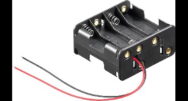 Batterijhouder voor 8 AA-batterijen - kabel met open einde - versie 1