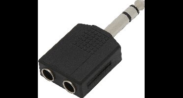 Jack verloopstekker 6.3mm - Male naar 2x female